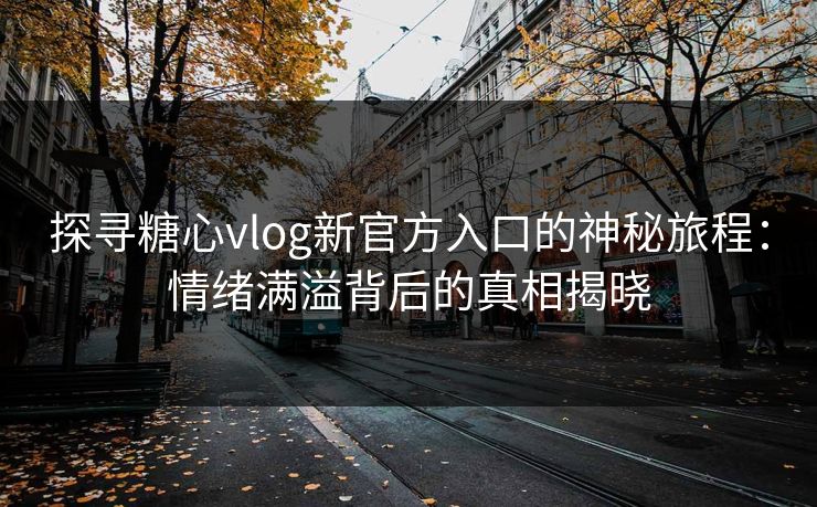 探寻糖心vlog新官方入口的神秘旅程：情绪满溢背后的真相揭晓